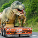 Illustration for article titled Tyrannosaurus on a truck might be the scariest thing youll see on your commute